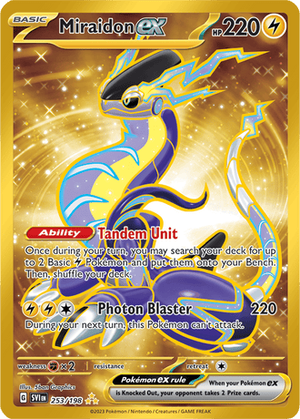 Miraidon ex 253/198 Hyper Rare by 5ban Graphics, Pokémon TCG Scarlet & Violet base set