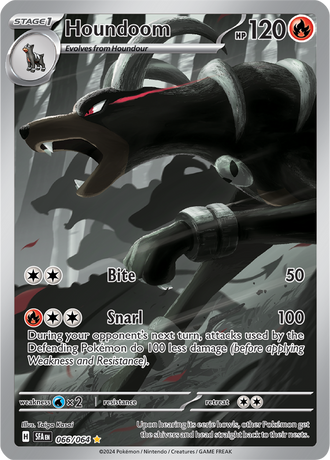 Houndoom 066/064 Illustration Rare by Taiga Kasai, Pokémon TCG Shrouded Fable