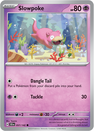 Slowpoke 057/142 Common, Pokémon TCG Stellar Crown