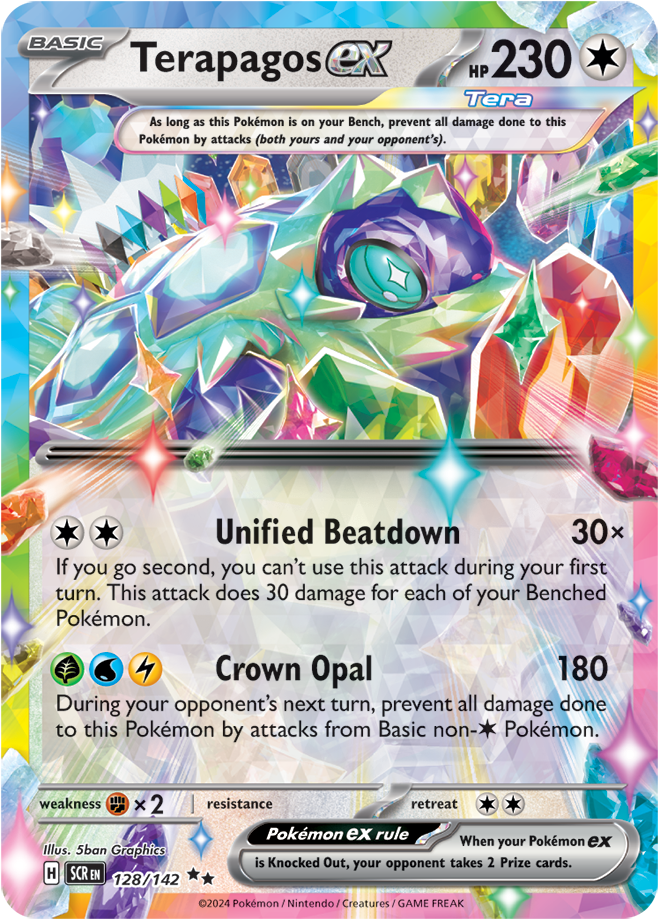 Terapagos ex 128/142 Double Rare, Pokémon TCG Stellar Crown