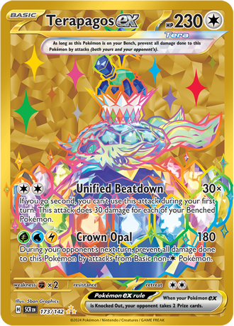 Terapagos ex 173/142 Hyper Rare, Pokémon TCG Stellar Crown