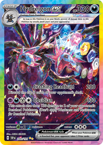 Hydreigon ex 240/191 Special Illustration Rare, Pokémon TCG Surging Sparks
