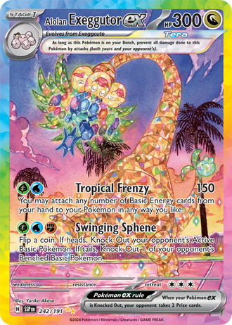 Alolan Exeggutor ex 242/191 Special Illustration Rare, Pokémon TCG Surging Sparks