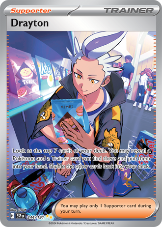 Drayton 244/191 Special Illustration Rare, Pokémon TCG Surging Sparks