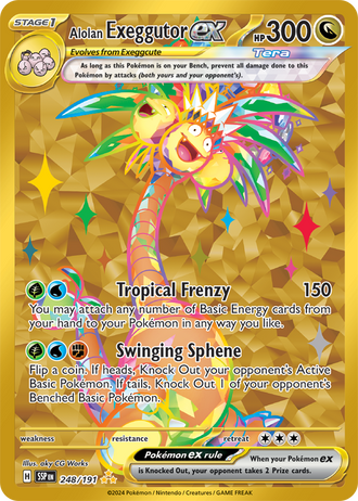 Alolan Exeggutor ex 248/191 Hyper Rare, Pokémon TCG Surging Sparks