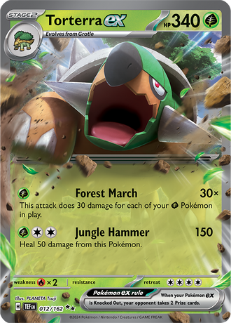 Torterra ex 012/162 Double Rare, Pokémon TCG Temporal Forces