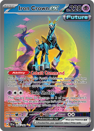 Iron Crown ex 206/162 Special Illustration Rare, Pokémon TCG Temporal Forces