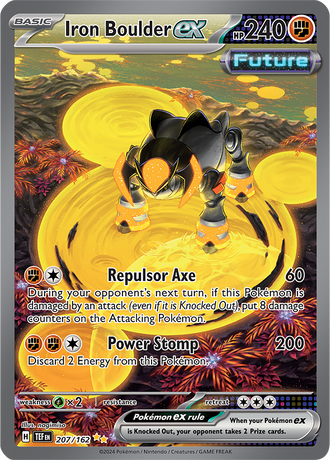 Iron Boulder ex 207/162 Special Illustration Rare, Pokémon TCG Temporal Forces