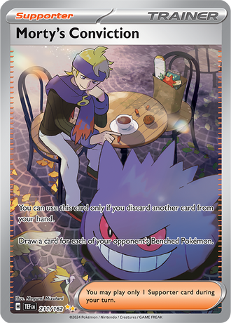 Morty's Conviction 211/162 Special Illustration Rare, Pokémon TCG Temporal Forces