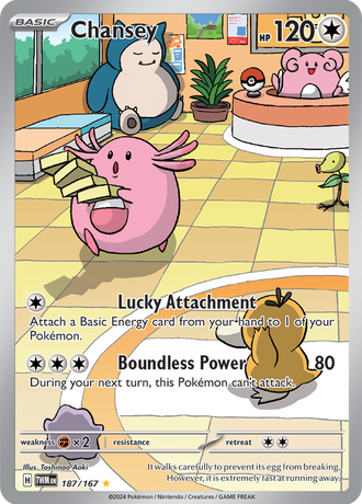 Chansey 187/167 Illustration Rare, Pokémon TCG Twilight Masquerade