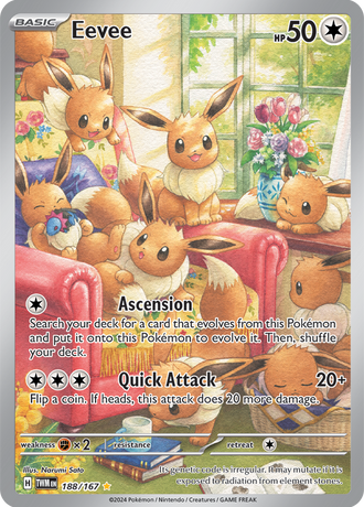 Eevee 188/167 Illustration Rare, Pokémon TCG Twilight Masquerade