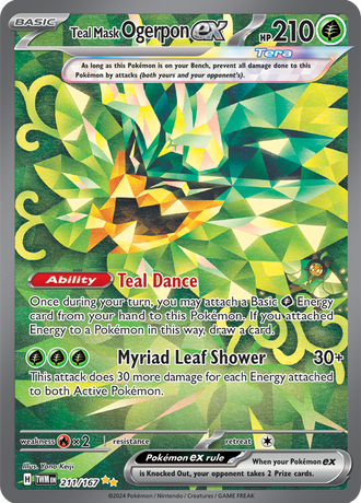 Teal Mask Ogerpon ex 211/167 Special Illustration Rare, Pokémon TCG Twilight Masquerade