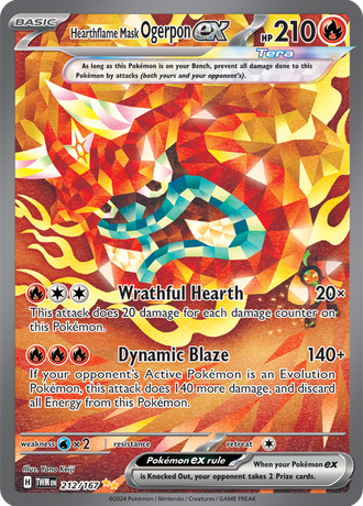 Hearthflame Mask Ogerpon ex 212/167 Special Illustration Rare, Pokémon TCG Twilight Masquerade