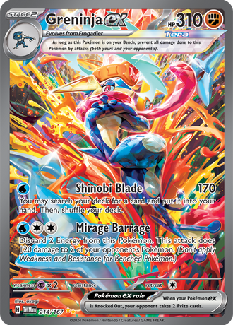 Greninja ex 214/167 Special Illustration Rare, Pokémon TCG Twilight Masquerade