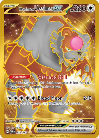 Bloodmoon Ursaluna ex 222/167 Hyper Rare, Pokémon TCG Twilight Masquerade