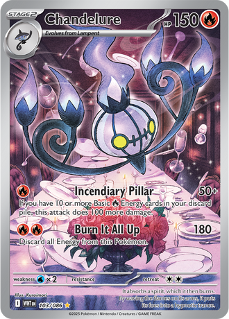 Chandelure 103/086 Illustration Rare, Pokémon TCG White Flare