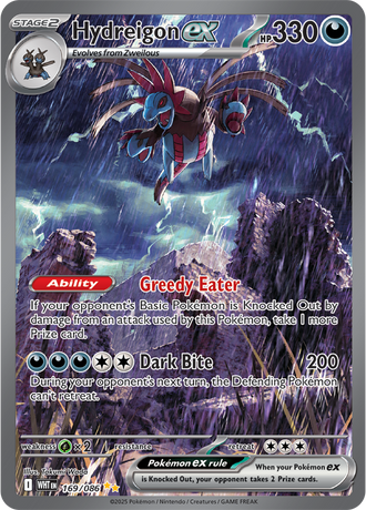 Hydreigon ex 169/086 Special Illustration Rare, Pokémon TCG White Flare