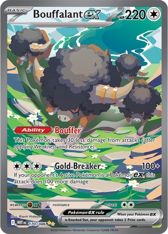 Bouffalant ex 170/086 Special Illustration Rare by Rianti Hidayat, Pokémon TCG White Flare