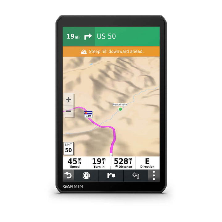 Garmin RV 890, right angle