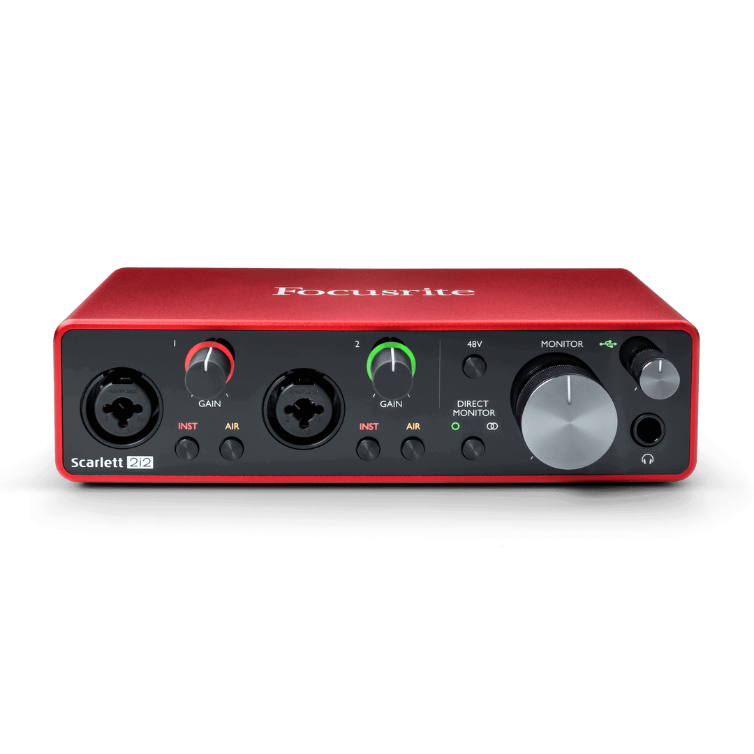 Focusrite Scarlett 2i2 3rd Gen USB audio interface, three-quarter front view