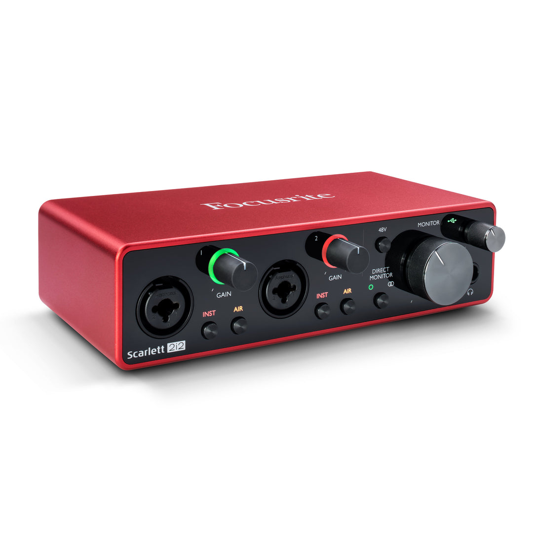 Focusrite Scarlett 2i2 3rd Gen, right side profile