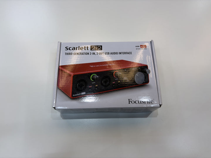 Focusrite Scarlett 2i2 3rd Gen factory sealed carton, front