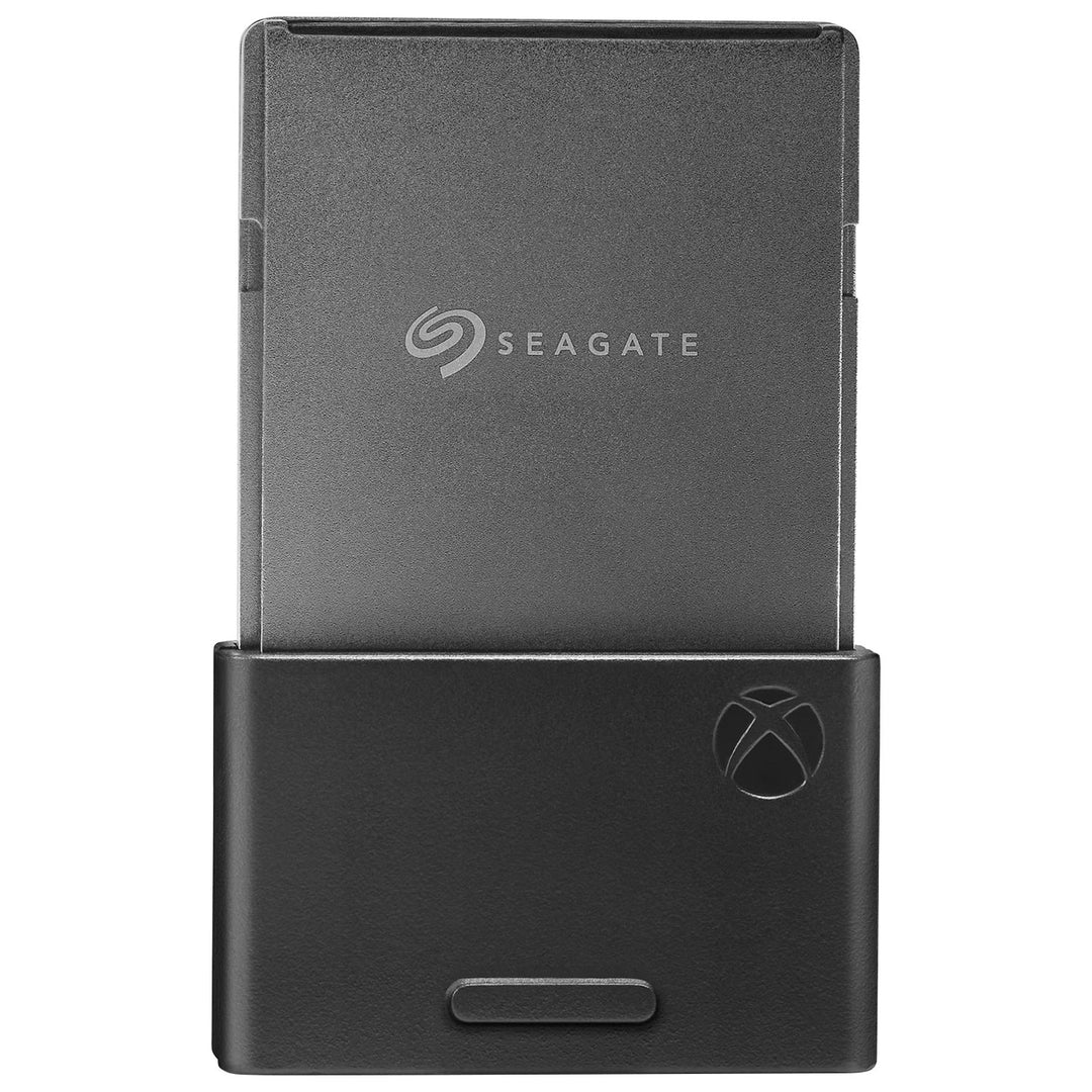 Seagate Storage Expansion Card 2TB for Xbox Series X|S, front view with the Seagate logo and Xbox mark