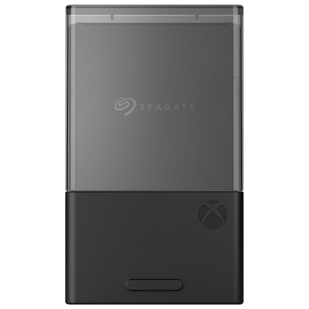 Seagate Storage Expansion Card for Xbox Series X|S inside its protective cover, front