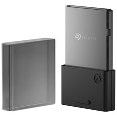 Seagate Storage Expansion Card for Xbox Series X|S beside its clear protective cover