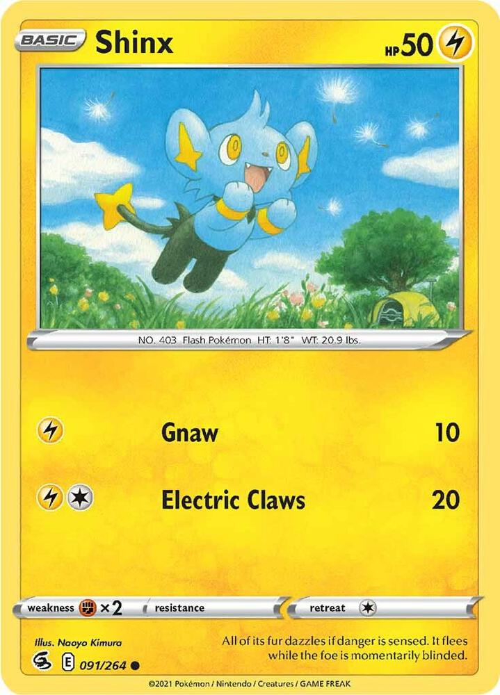Shinx 091/264 Common Pokémon card - Fusion Strike