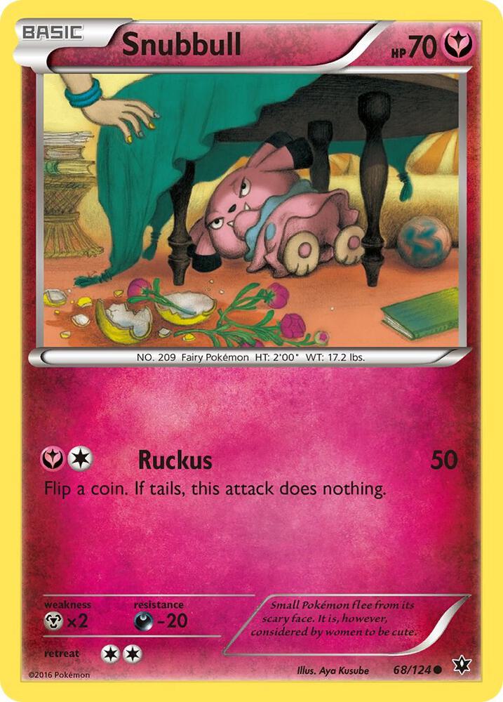 Snubbull 68/124 Common Pokémon card - Fates Collide