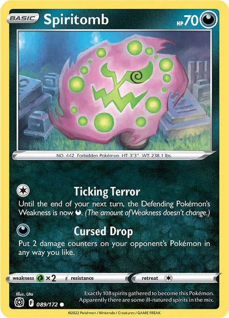 Spiritomb #089/172 C - Brilliant Stars Sword & Shield Pokemon 2022