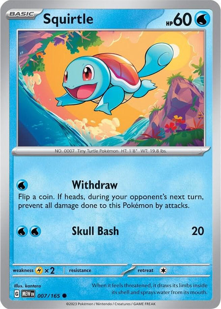 Squirtle #007/165 C - Scarlet & Violet 151 Pokemon 2023