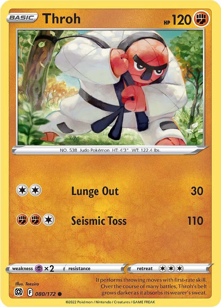 Throh 080/172 Common Pokémon card - Brilliant Stars