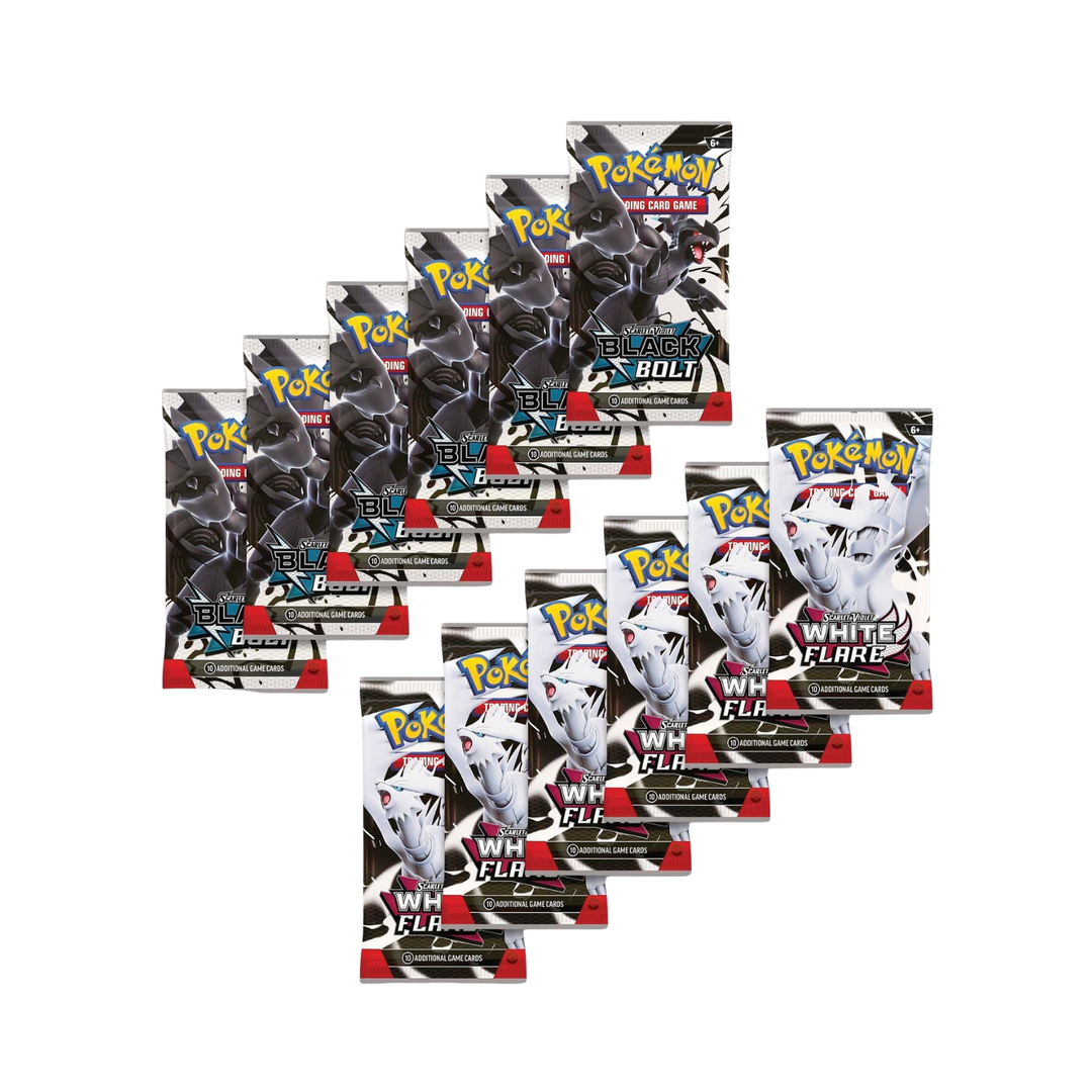 Pokemon TCG: Unova Heavy Hitters Premium Collection Costco Exclusive - Black Bolt and White Flare (12 Booster Packs)