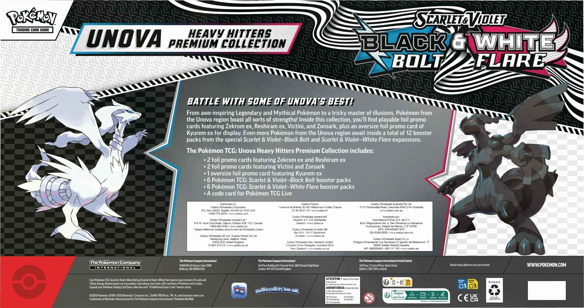 Pokemon TCG: Unova Heavy Hitters Premium Collection Costco