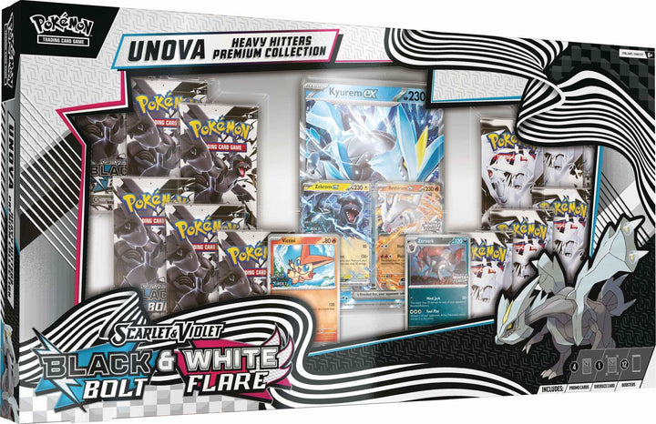 Pokemon TCG: Unova Heavy Hitters Premium Collection Costco Exclusive - Black Bolt and White Flare (12 Booster Packs)