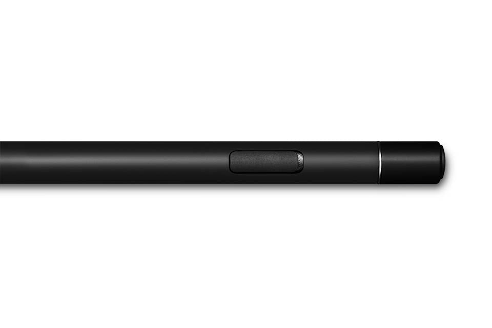 Wacom Bamboo Ink Plus, close-up of the upper barrel and end cap