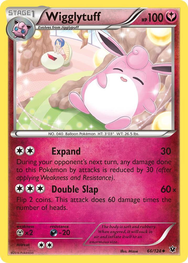 Wigglytuff 66/124 Uncommon Pokémon card - Fates Collide