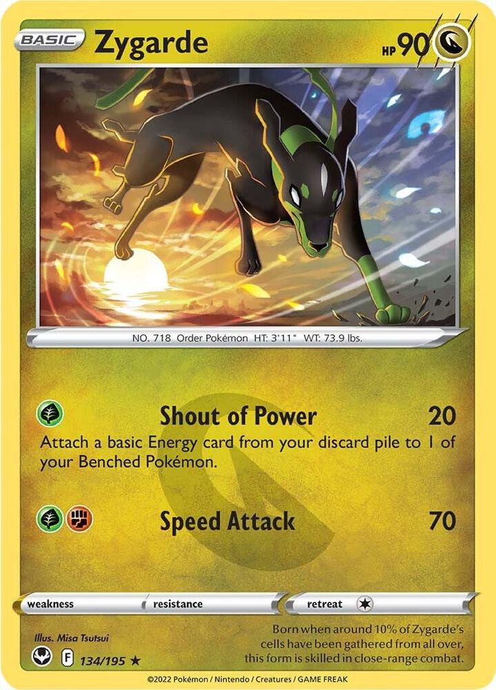 Zygarde 134/195 Rare Pokémon card - Silver Tempest